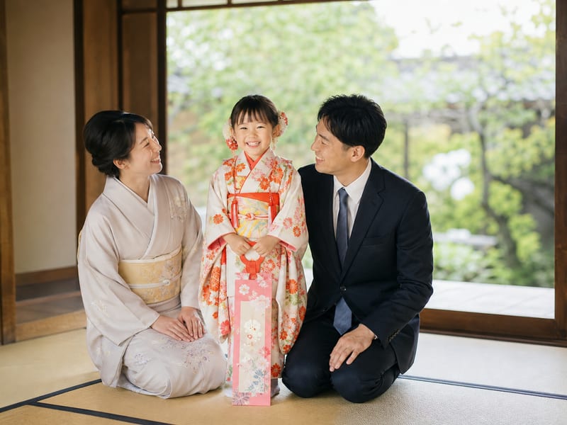 京町家での七五三撮影